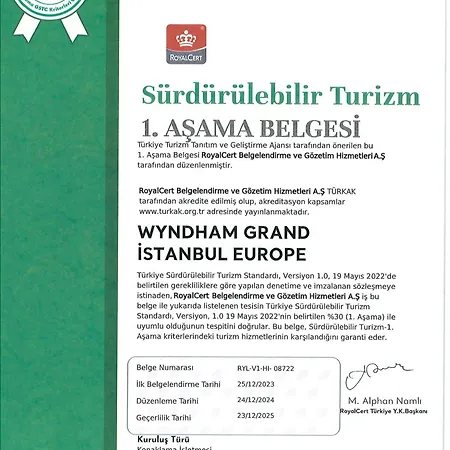 Отель Wyndham Grand Europe Стамбул